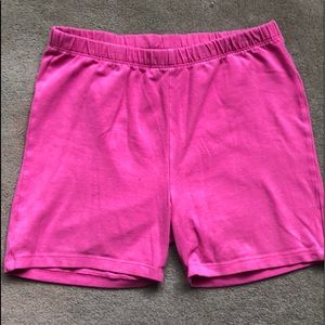 Gap Kids pink bike shorts.